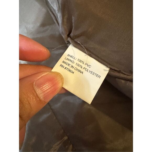 Full zip Brown windbreaker jacket with beige stripe detailing  M - Picture 3 of 6